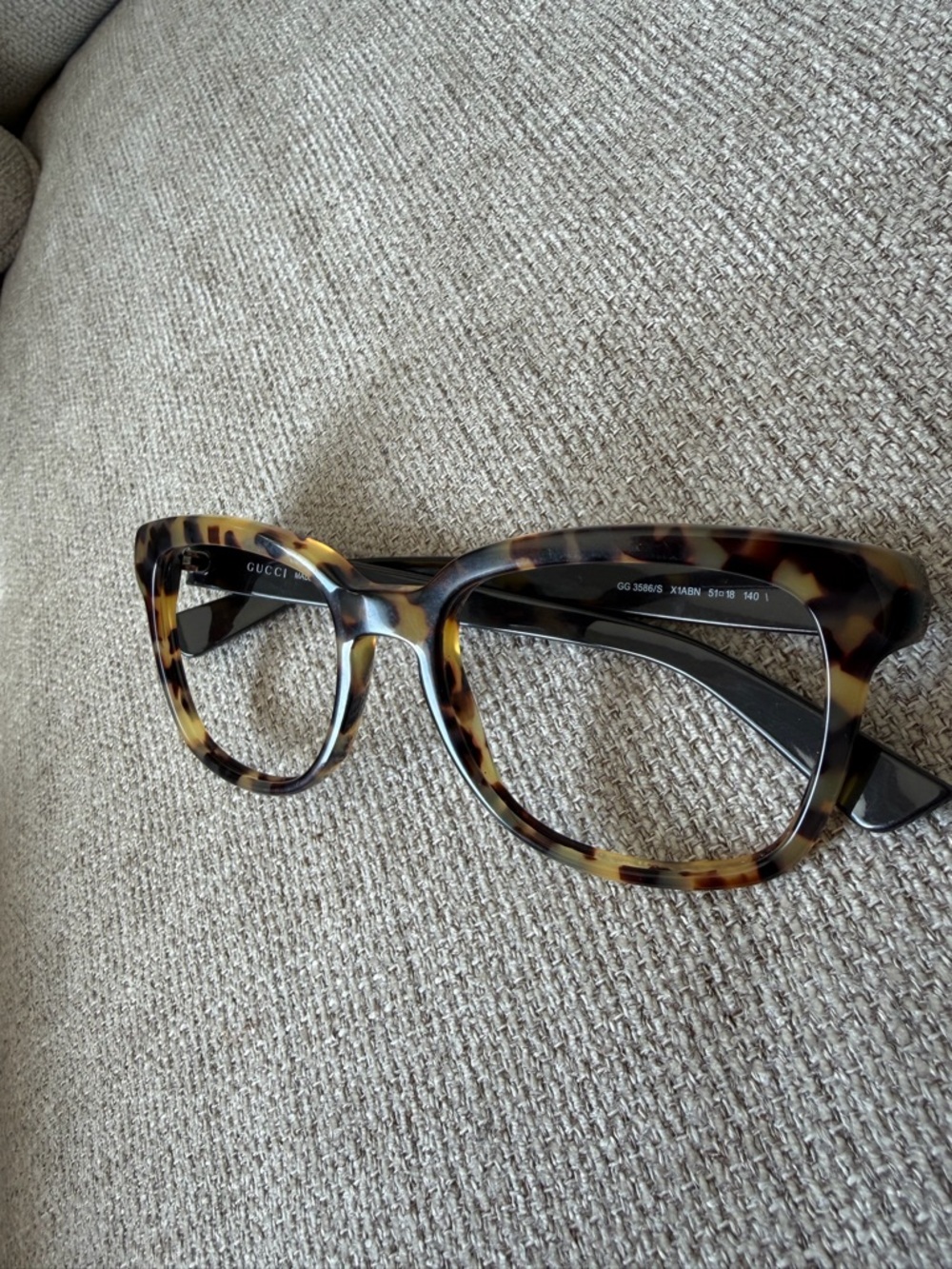 Authentic Gucci Frame GG3586/S X1ABN Tortoise Frames Brown - Picture 9 of 9